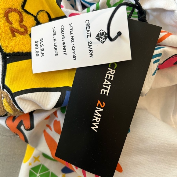 NWT Create 2mrw Men’s Long Sleeve Hoodie Tee - 
No Hand Outs - Picture 5 of 8